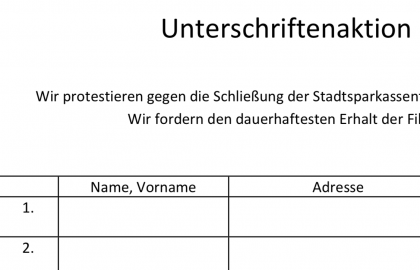 Schließung Stadtsparkasse Urdenbach