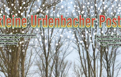 Ausgabe Dezember der Kleinen Urdenbacher Post